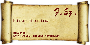 Fiser Szelina névjegykártya
